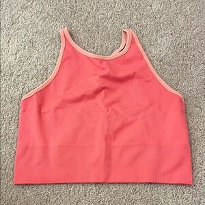 Coral Ribbed Tank Top